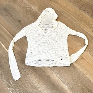 Abercrombie Kids Girls Hooded White Sweater L/XL